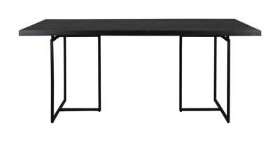 Dutchbone Eettafel 'Class' Acaciahout, 180 x 90cm, kleur Zwart