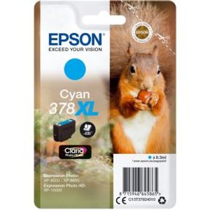 Epson 378XL 9.3ml 830pagina's Cyaan inktcartridge - [C13T37924010]