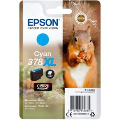 Epson 378XL 9.3ml 830pagina's Cyaan inktcartridge - [C13T37924010]