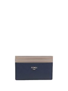 FENDI porte-cartes Shadow en cuir - Bleu