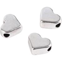 Creativ Company Space kralen, afm 5,5x7 mm, gatgrootte 1 mm, verzilverd, 3 stuk/ 1 doos