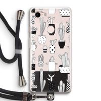 Cactusmotief: Pixel 3 Transparant Hoesje met koord