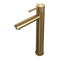 Brauer Gold carving Wastafelmengkraan opbouw - hoog - model a - PVD - geborsteld goud 5-GG-002-HD6