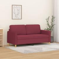 Tweezitsbank 140 cm stof wijnrood Tweezitsbank 140 cm stof wijnrood