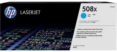 HP toner 508X, 9 500 pagina&apos;s, OEM CF361X, cyaan