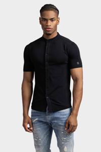 AB Lifestyle Button Up Short-Sleeve Polo Heren Zwart - Maat XS - Kleur: Zwart | Soccerfanshop