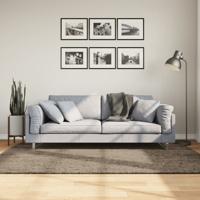 Vloerkleed ISTAN hoogpolig glanzend 140x200 cm grijs - thumbnail