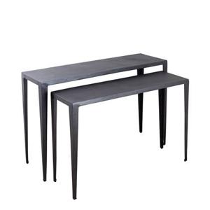 PTMD Rivva Black casted alu rectangle side table sv2