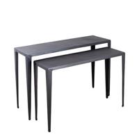 PTMD Rivva Black casted alu rectangle side table sv2