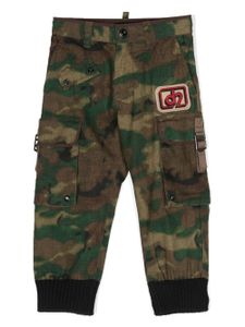 DSQUARED2 KIDS pantalon de jogging à imprimé camouflage - Vert