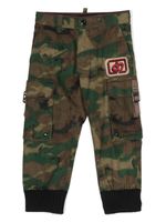 DSQUARED2 KIDS pantalon de jogging à imprimé camouflage - Vert