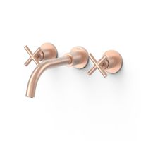 Wastafelkraan Tres Mont | Inbouw | Mengkraan | Incl.Inbouwdeel | Rond | 24K Rose goud mat