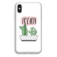 I love cacti: iPhone XS Transparant Hoesje