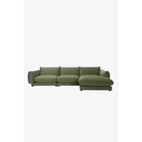 Sissy-Boy Countess 4-zits bank chaise longue rechts Olive green