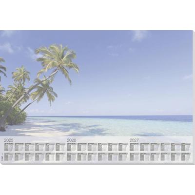 Sigel HO470 Bureau onderlegger Beach 3-jaarskalender Meerdere kleuren (b x h) 595 mm x 410 mm