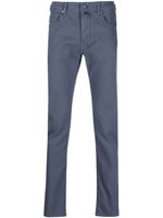 Jacob Cohën pantalon droit à fini texturé - Bleu