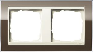 Gira Event Clear Bruin afdekraam Creme dubbbel 0212761