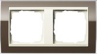 Gira Event Clear Bruin afdekraam Creme dubbbel 0212761