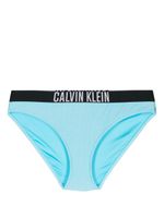 Calvin Klein bas de bikini nervuré à bande logo - Bleu