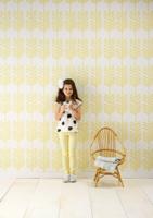 Behang Feathers Rol Yellow