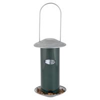 Esschert Design Vogel voedersilo aan hanger - groen - 23 cm - Voederbak/voederschaal
