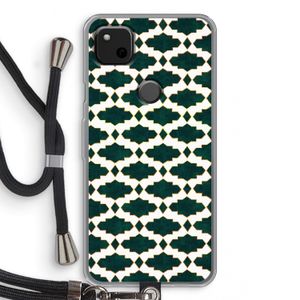 Moroccan tiles: Pixel 4a Transparant Hoesje met koord