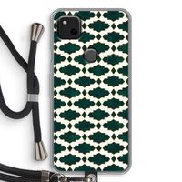 Moroccan tiles: Pixel 4a Transparant Hoesje met koord