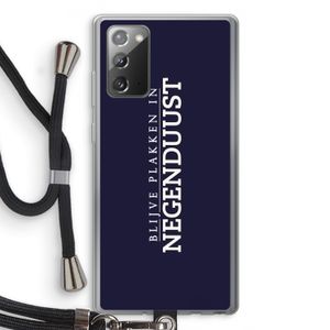 Blijve plakken in Negenduust: Samsung Galaxy Note 20 / Note 20 5G Transparant Hoesje met koord