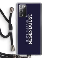 Blijve plakken in Negenduust: Samsung Galaxy Note 20 / Note 20 5G Transparant Hoesje met koord