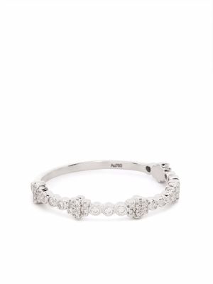 Djula bague Accumulation en or blanc 18ct ornée de diamants - Argent