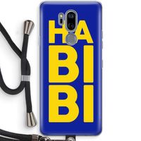 Habibi Blue: LG G7 Thinq Transparant Hoesje met koord Habibi Blue: LG G7 Thinq Transparant Hoesje met koord