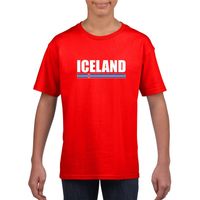 Rood IJsland supporter t-shirt voor kinderen XL (158-164)  - - thumbnail