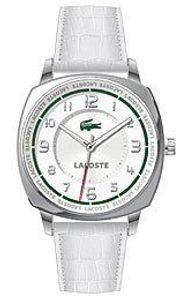 Horlogeband Lacoste 2000598 / LC-47-3-14-2233 Croco leder Wit 18mm