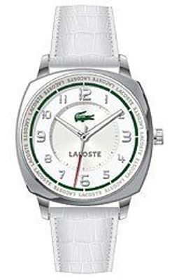 Horlogeband Lacoste 2000598 / LC-47-3-14-2233 Croco leder Wit 18mm