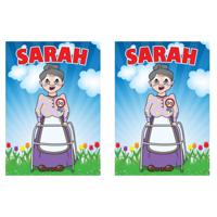 Verjaardag deurposter - 2x - 50 jaar - Sarah - 59 x 84 cm - leeftijd feestartikelen - Oma poster Verjaardag deurposter - 2x - 50 jaar - Sarah - 59 x 84 cm - leeftijd feestartikelen - Oma poster