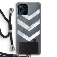 Marmeren pijlen: Oppo Find X3 Transparant Hoesje met koord