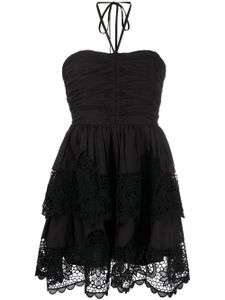 Ulla Johnson Halterjurk met detail van kant - Zwart