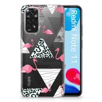 Xiaomi Redmi 10 | Redmi Note 11 4G | TPU Hoesje | Flamingo Triangle