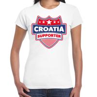 Kroatie supporters t-shirt - wit - voor dames - Croatia - landen shirts - kleding - sport