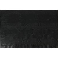 1x Rechthoekige placemats zwart slangenhuid kunststof 45 x 30 cm   -