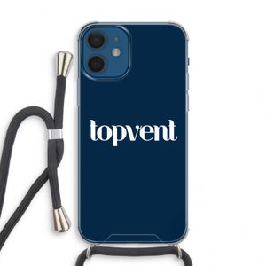 Topvent Navy: iPhone 12 mini Transparant Hoesje met koord