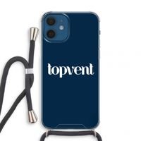 Topvent Navy: iPhone 12 mini Transparant Hoesje met koord