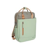 New Rebels Ferron Miami Rugzak 9L Waterafstotende Laptop Rugtas 13 inch Schooltas en Werktas van PU Nylon Comfortabel Sage Green