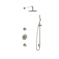 Hotbath Buddy - Inbouw Regendoucheset - 2 Stopkranen - Thermostatisch - Wandarm 35 cm - Hoofddouche 200 mm - Staafhanddouche - Glijstang 900 mm - Waterbesparend - V02