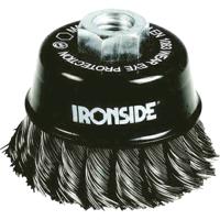 IRONSIDE 243007 Komborstel staal Ø 100 mm, voor haakse slijper, gevlochten draad, met schroefdraadaansluiting M14, draaddikte 0,50 mm 1 stuk(s) IRONSIDE 243007 Komborstel staal Ø 100 mm, voor haakse slijper, gevlochten draad, met schroefdraadaansluiting M14, draaddikte 0,50 mm 1 stuk(s)