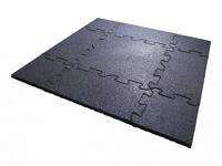 Lifemaxx Puzzelmat 20mm rubber tegel vloer 2 x 2m (4m2)