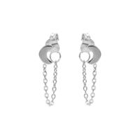 Karma Oorbellen Chain Moon Zilver