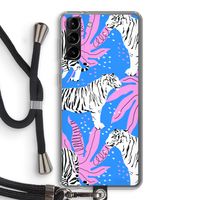 Tijger: Samsung Galaxy S21 Plus Transparant Hoesje met koord