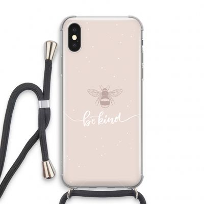 Be(e) kind: iPhone XS Transparant Hoesje met koord