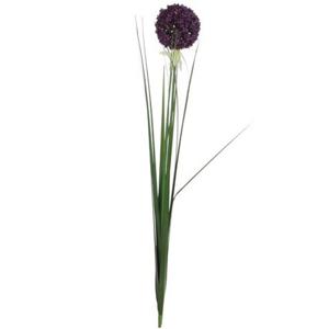 Mica Decorations Kunstbloem - allium bol bloem sierui - paars - 80 cm